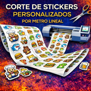 Corte de Stickers Personalizados por Metro Lineal